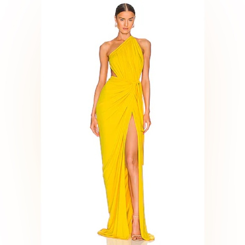 J. Angelique Disa Gown in Yellow, Size XL